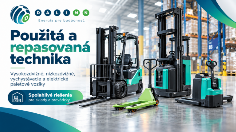 Použité a repasované vysokozdvižné, nízkozdvižné a skladové vozíky