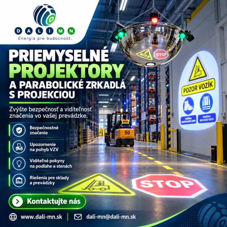Priemyselné projektory a parabolické zrkadlá s projekciou